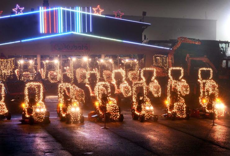 Holiday light show at Messick's Farm Equipment continues nightly