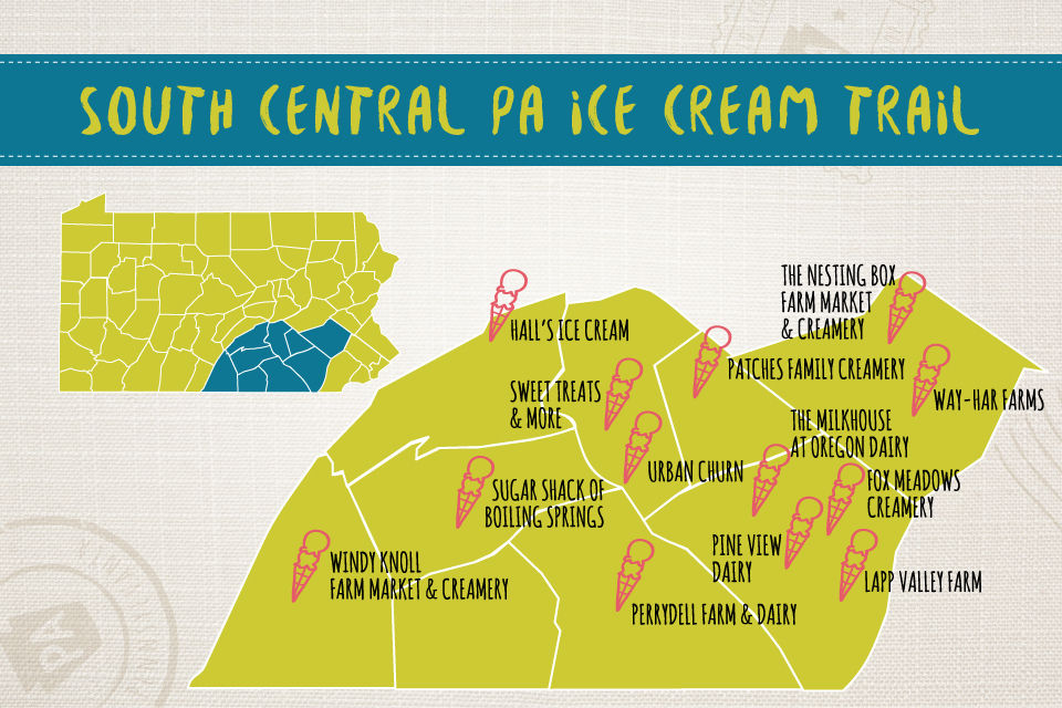 4 Lancaster County creameries among those on the Pennsylvania Ice Cream