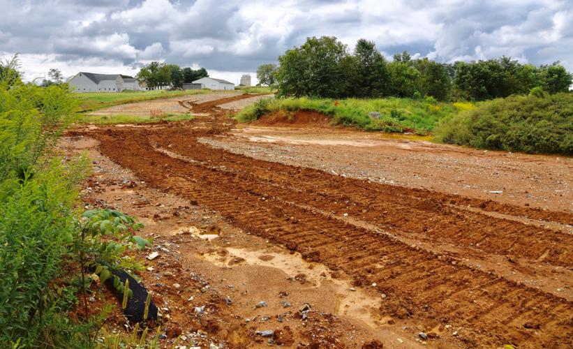 Did bulldozed detention basin on pipeline path cause Mount Joy mobile