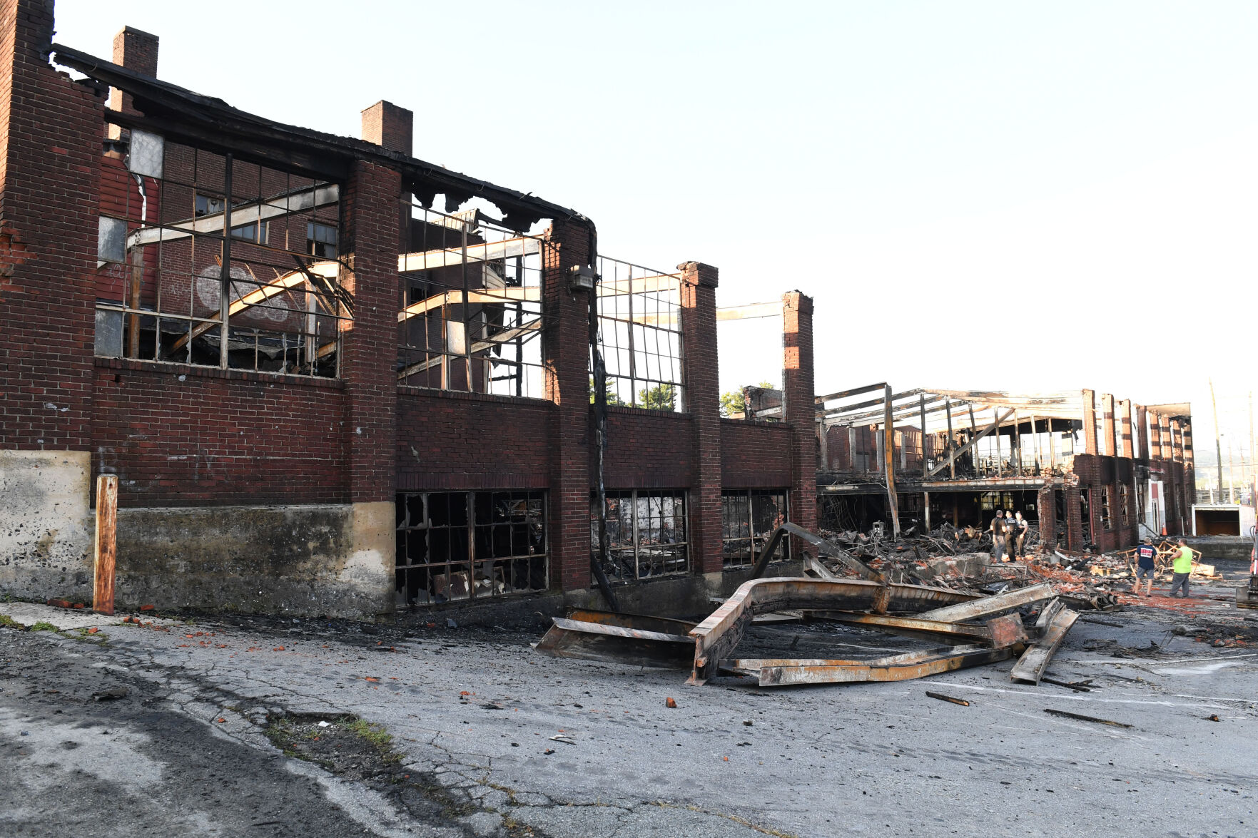 Aftermath of the massive fire at Tollbooth Antiques in Columbia