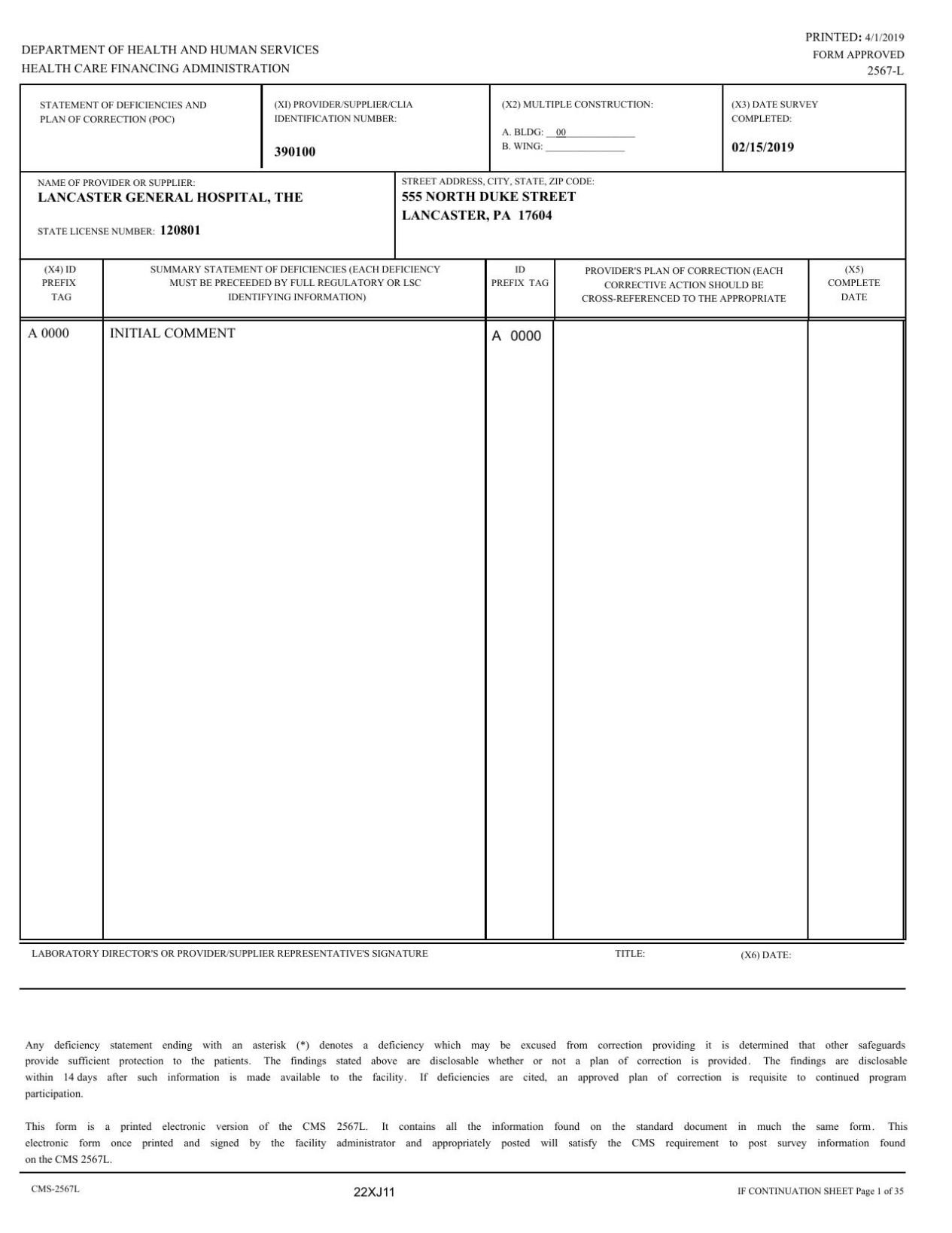 LGH given 3rd citation in a year after patient wandered