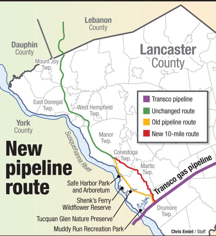Corrected pipeline map