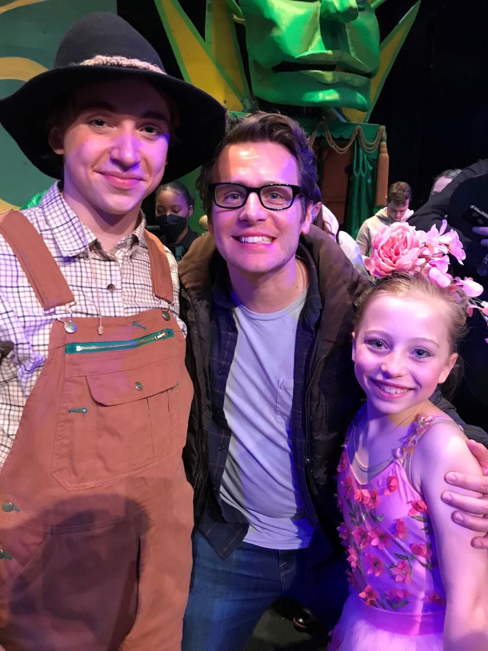 Jonathan Groff hung out with the cast and crew of Hempfield High School ...
