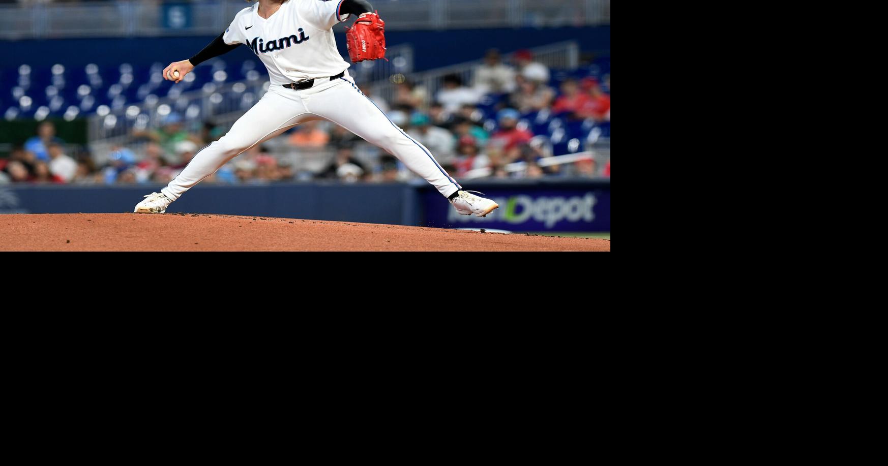 Meyer and 2 relievers combine on 1-hitter in Marlins' 4-0 victory over Phillies