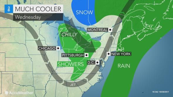 It's nice now, but storms on Tuesday will signal the start of cooler ...