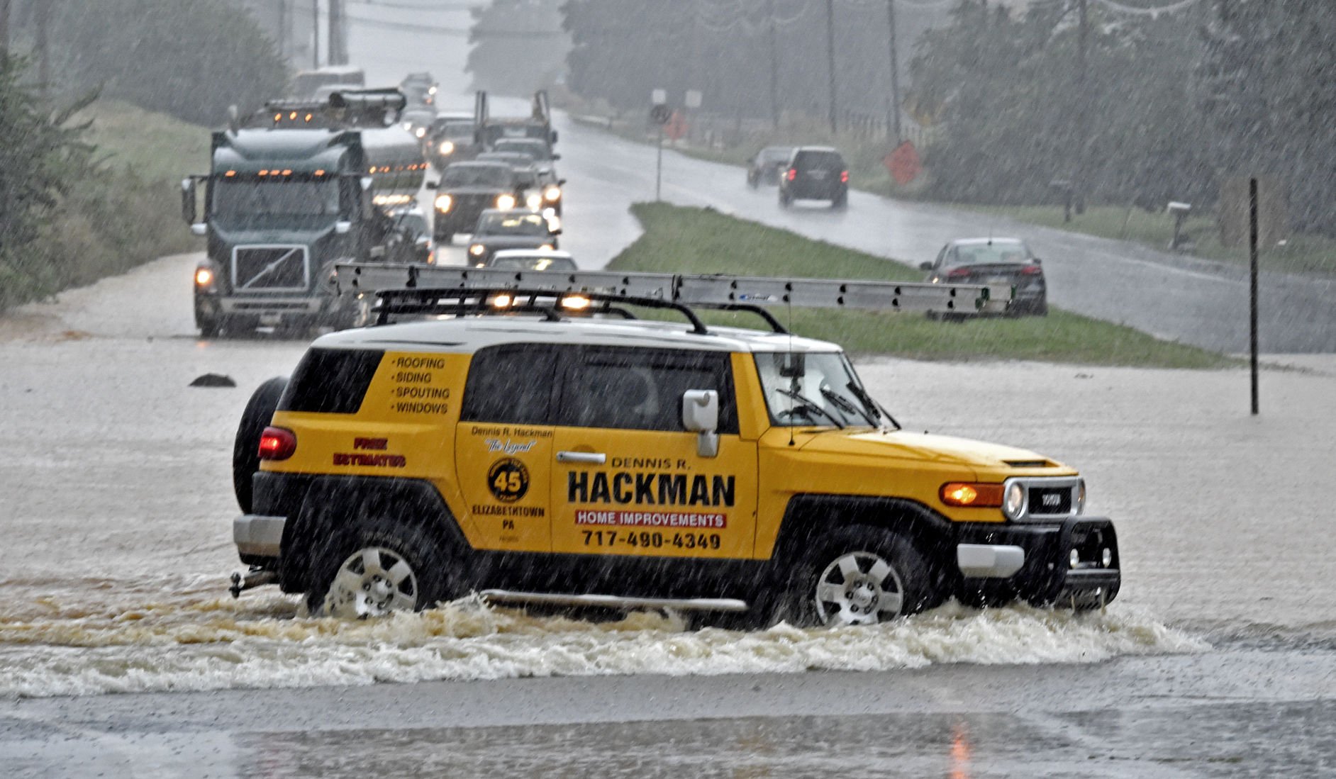 Heavy Rains Cause Severe Flooding Near Manheim And Mount Joy; Multiple ...