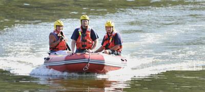 Emergency boats rescue stranded boat on Susquehanna River between ...