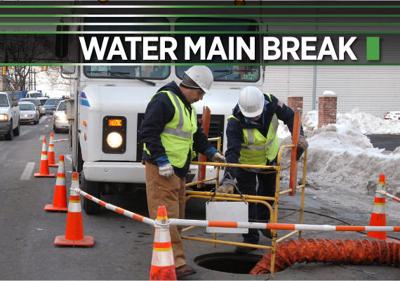 Water main break logo