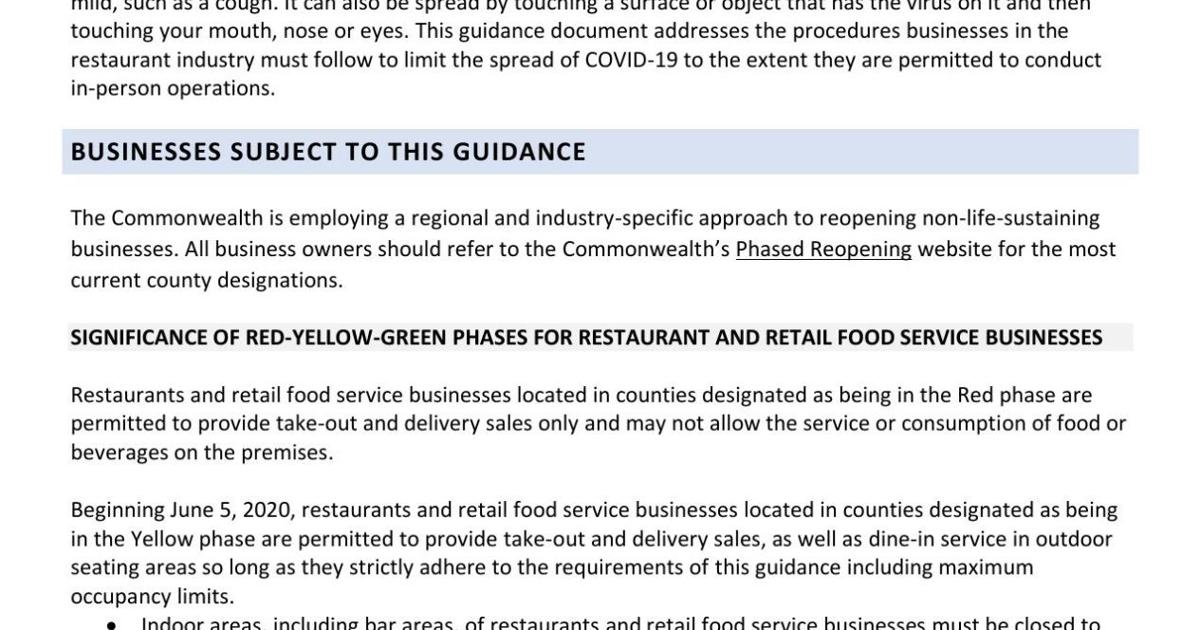 Restaurant Guidelines | | lancasteronline.com