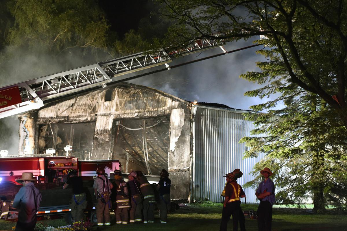 Flames Tear Through Strasburg Township Barn With Smoke Visible