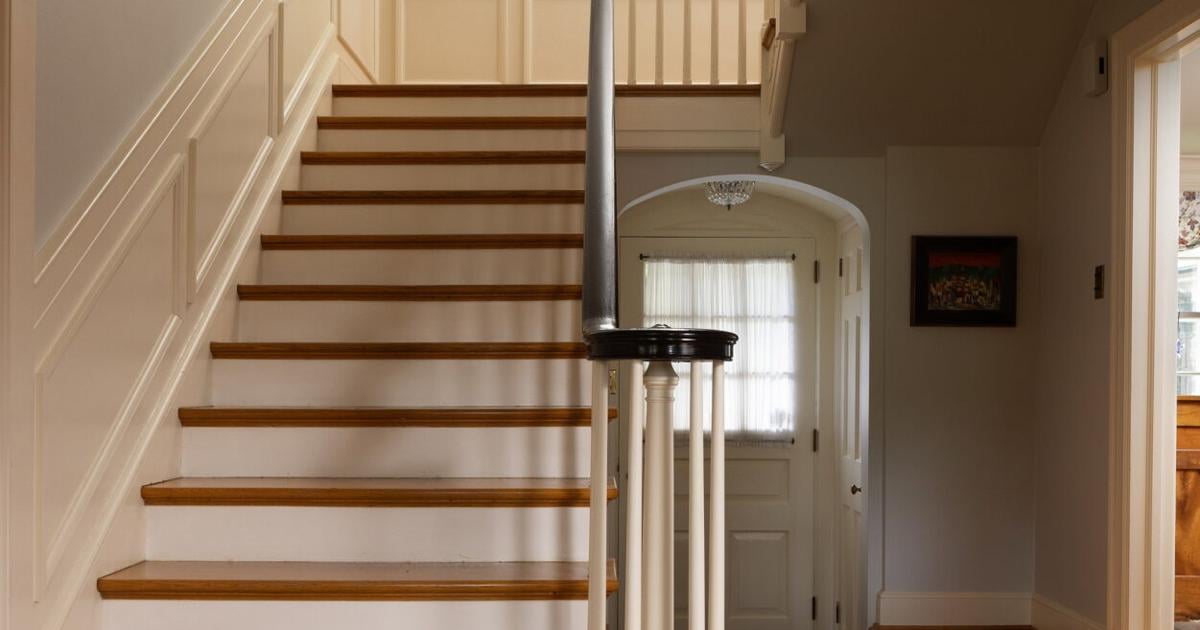 'O' is for open-stair design, one of C. Emlen Urban's staircase styles ...
