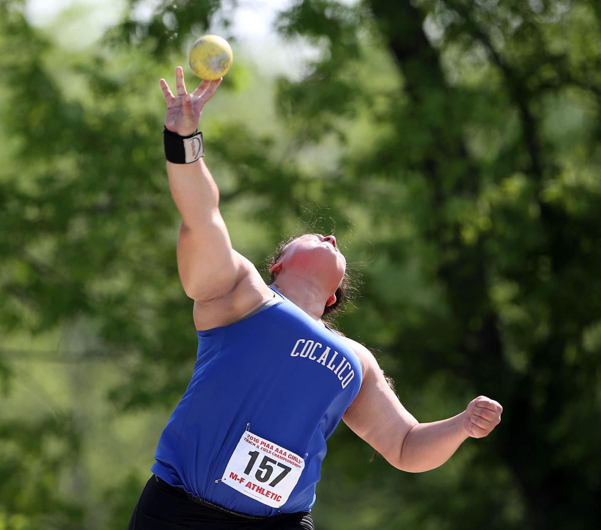 PIAA Track and Field Cocalico's Emily Stauffer wins state shot put