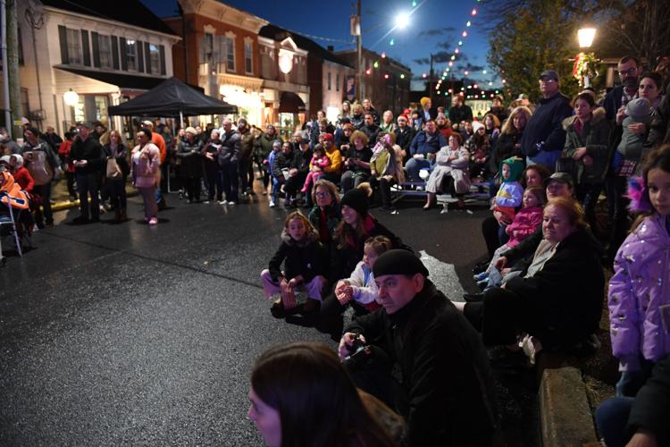Annual Christmas tree lighting in historic square in Manheim Borough