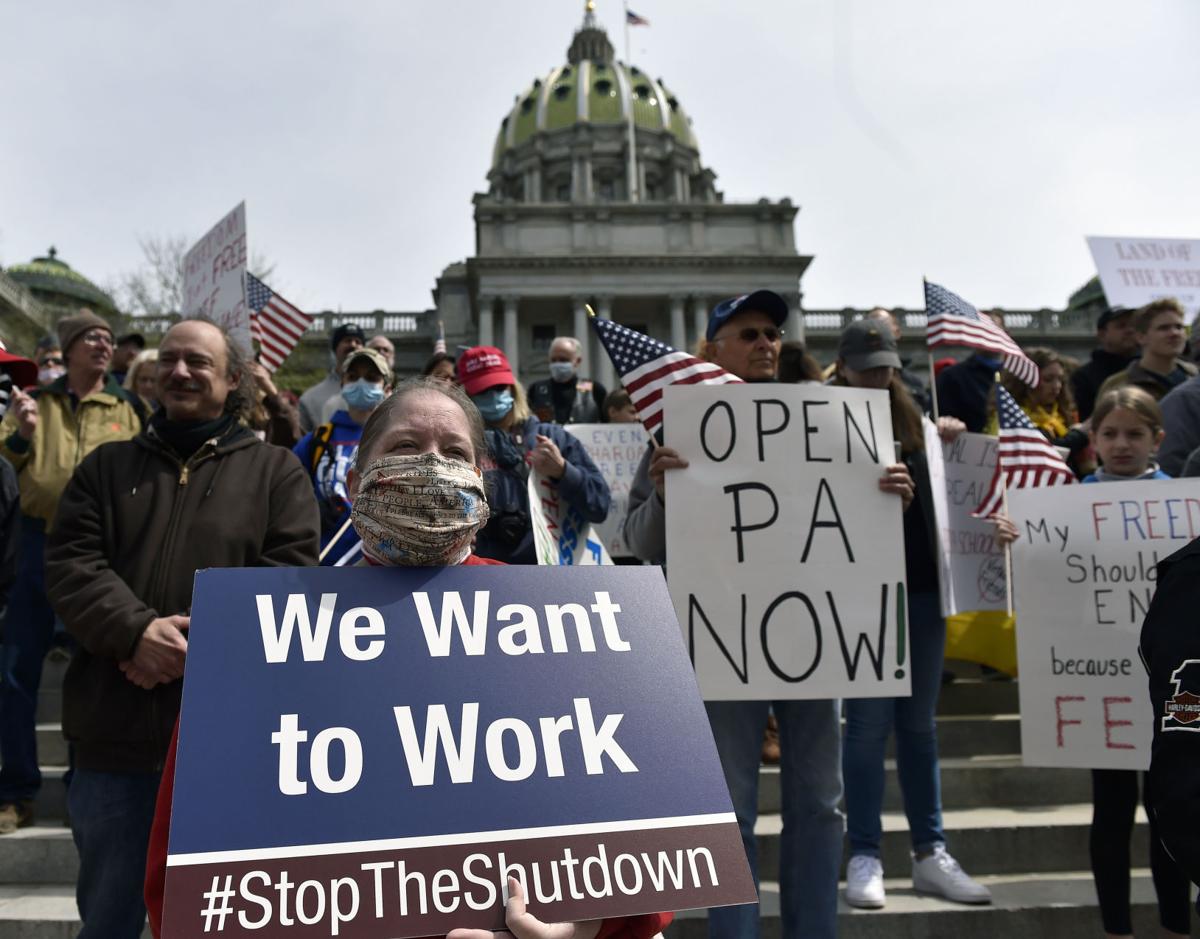 Scenes From Reopen Pa Rally At State Capitol In Harrisburg Photos Pa Power And Policy Pennsylvania State News Lancasteronline Com