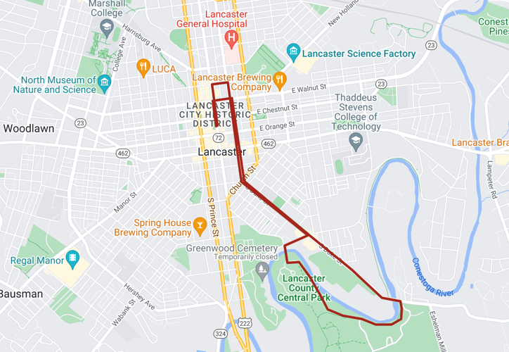 Here are the Lancaster city streets that will be closed today for the