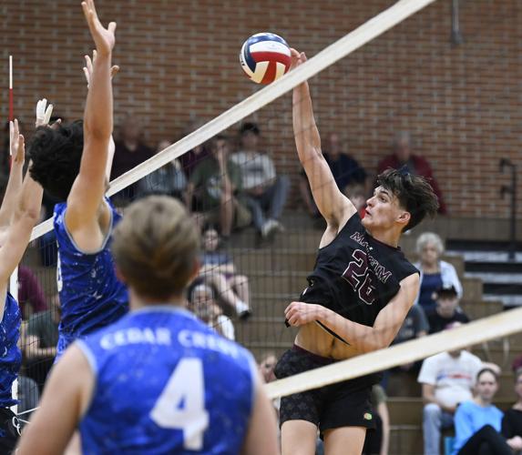 Cedar Crest vs. Manheim Central - L-L League boys volleyball championship