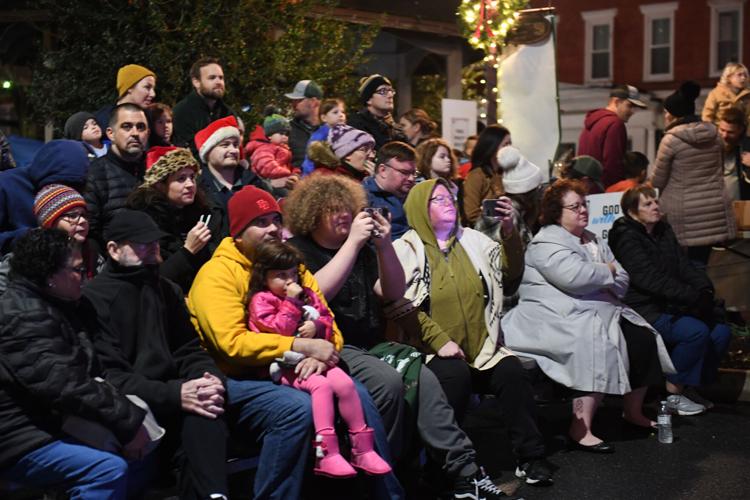 Annual Christmas tree lighting in historic square in Manheim Borough