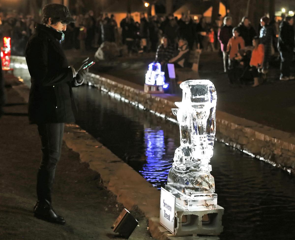 Crowds admire over 40 ice sculptures during first night of Lititz Fire