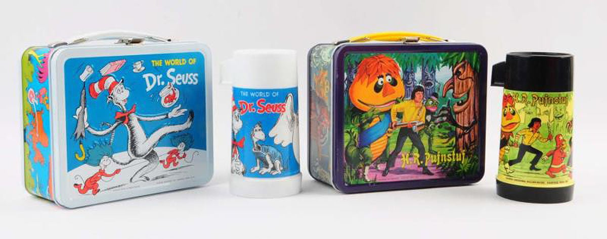 Vintage 1968 Go To School Have Lunch with Snoopy Peanuts Lunch Box with  Thermos