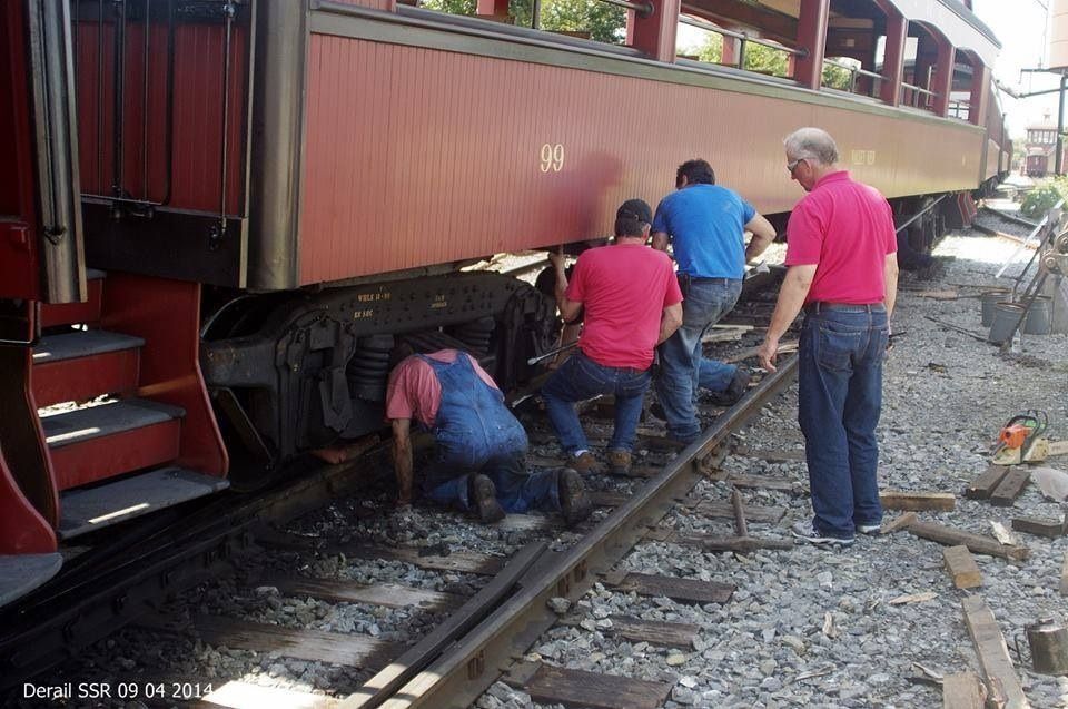 Crash Damages Strasburg Steam Locomotive