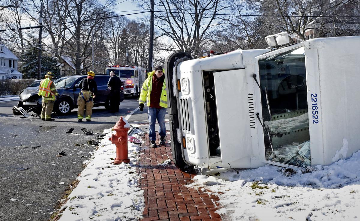 Mail truck overturns in 2car accident in Lancaster Township Thursday