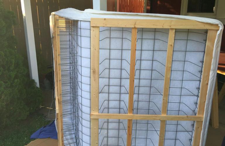 How to cut and fold a boxspring to fit it up a narrow staircase Local