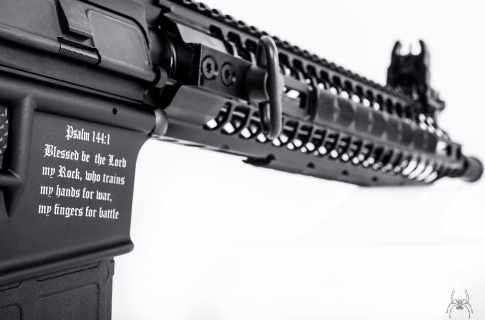 Ar 15 With Bible Verse Designed To Prevent Muslim Terrorists From Using It Lancasteronline Com