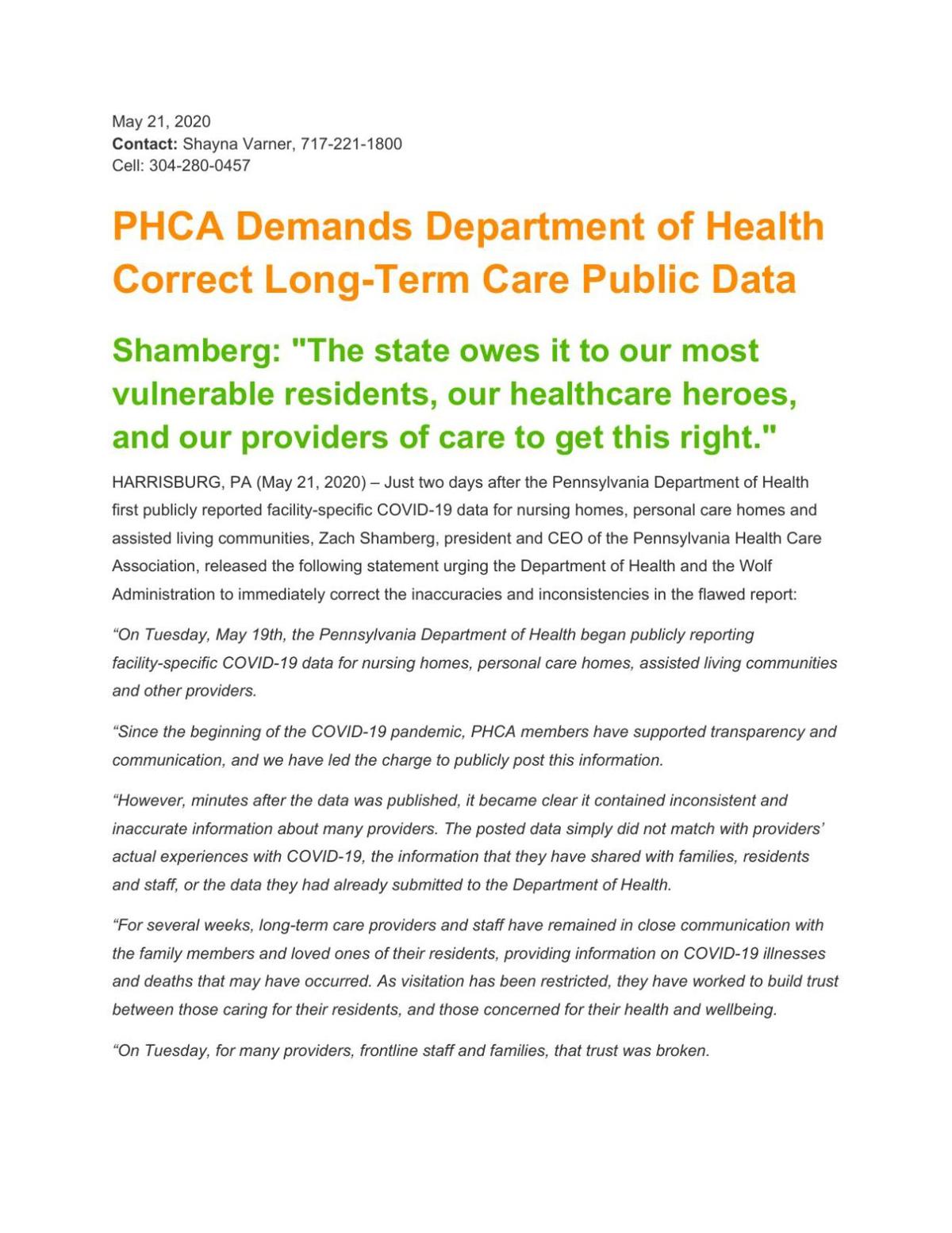 Advocates Ask Pa Department Of Health To Correct Inaccurate Nursing Home Data Local News Lancasteronline Com