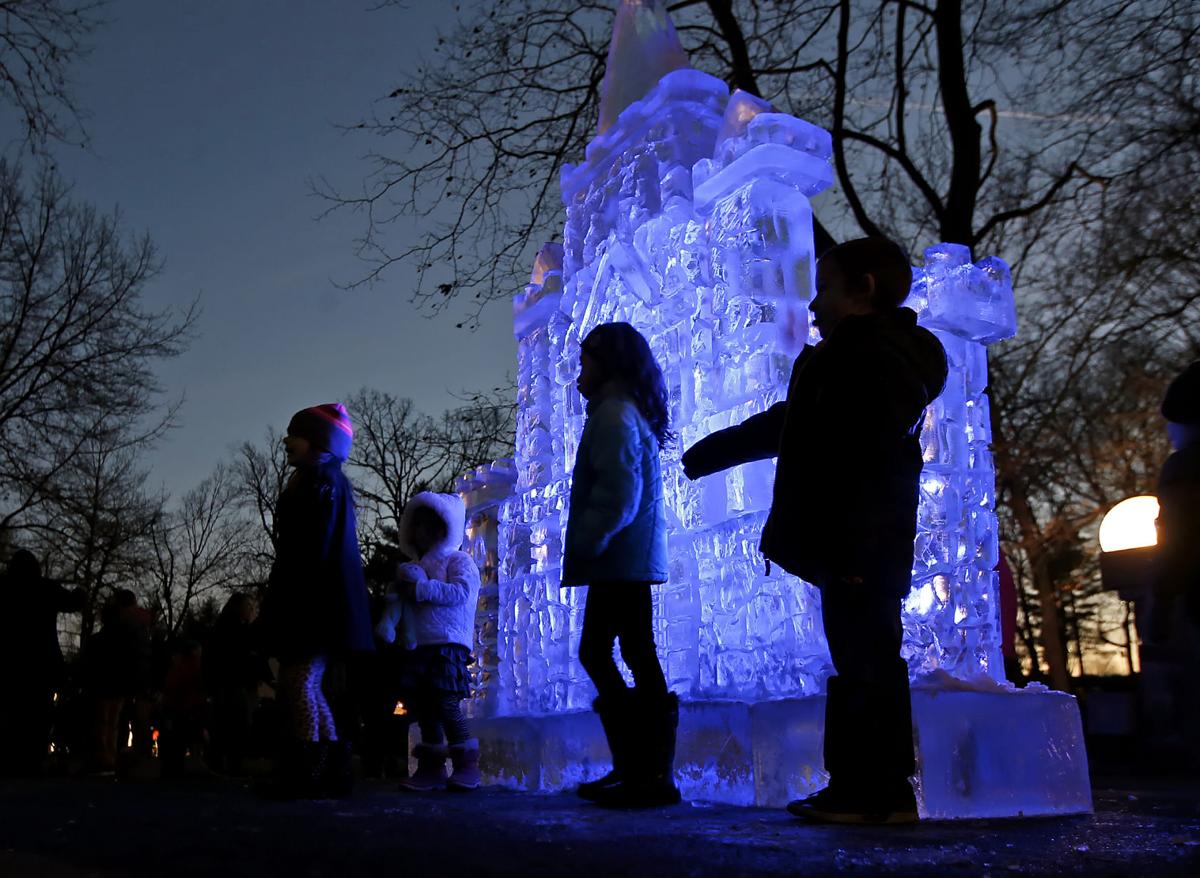 Crowds admire over 40 ice sculptures during first night of Lititz Fire