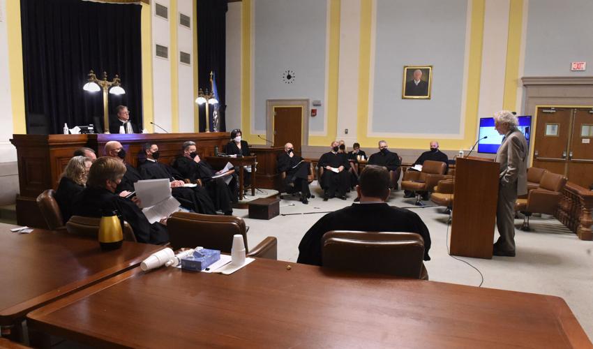 Panel of judges interview candidates for county commissioner [photos