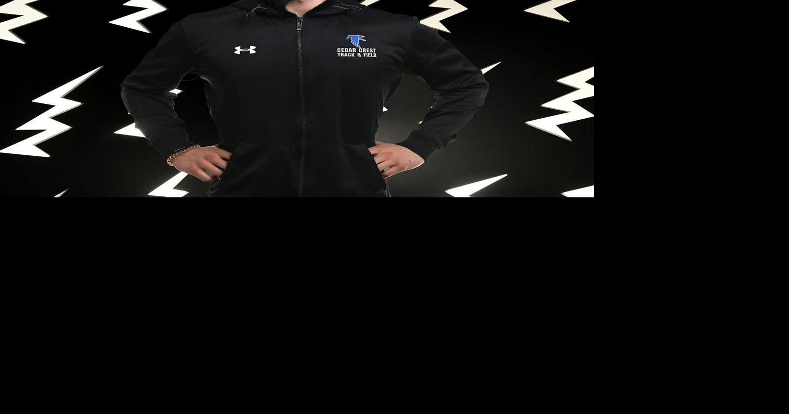 For Cedar Crest senior, gold in boys 100 at Bruce Dallas Invitational is just a start