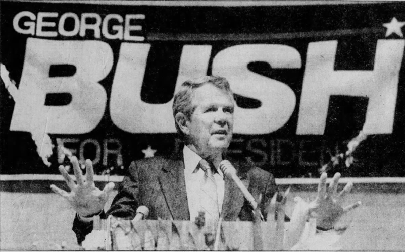 Pat Robertson stopped in Lancaster County twice while on the campaign