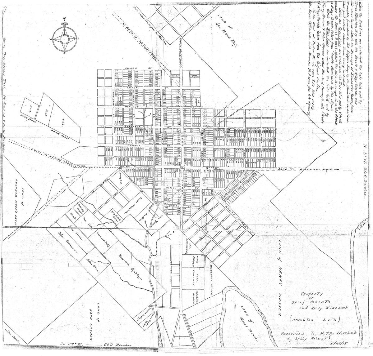 Map Of Lancaster City Was Water Street once a stream that flowed into the Conestoga 