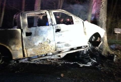 Denver man killed when pickup truck strikes tree, bursts into flames ...