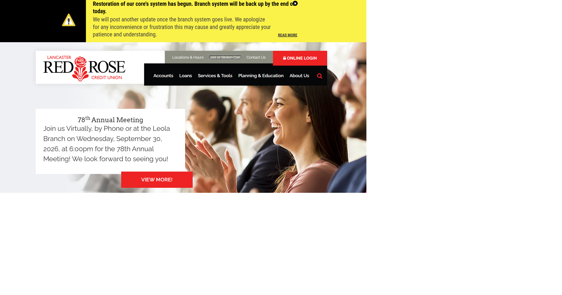 Lancaster Red Rose Credit Union working to restore services after technical outage