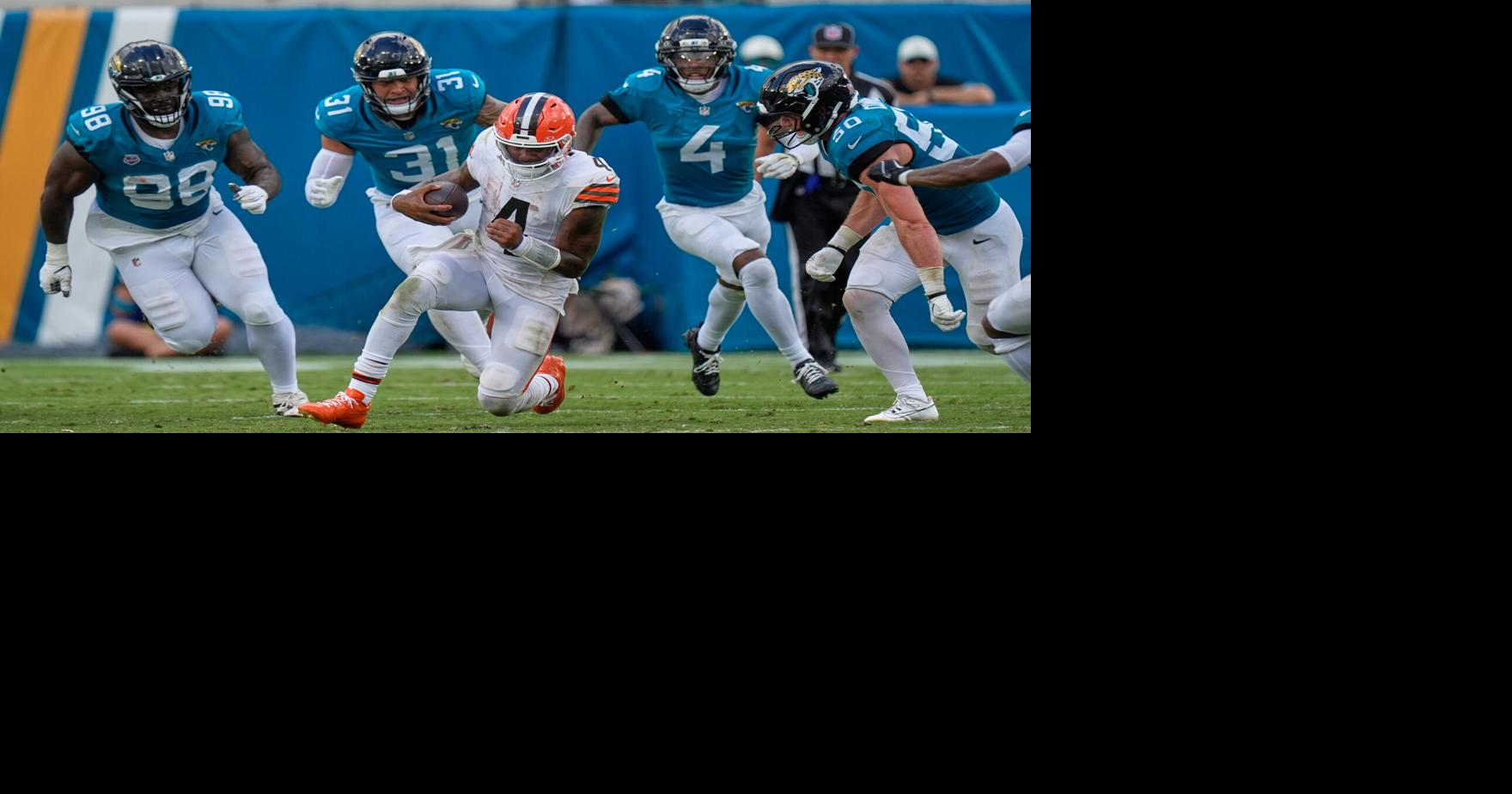 Deshaun Watson returns after nearly 2 years and struggles in a blowout loss to the Jaguars