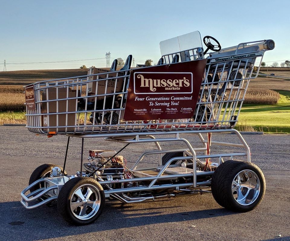 Shopper Chopper A Giant Drivable Cart Built For Musser S Markets Now Travels The U S Local News Lancasteronline Com