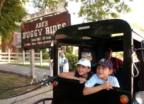 Former NFL great Marshawn Lynch goes on a Lancaster County buggy