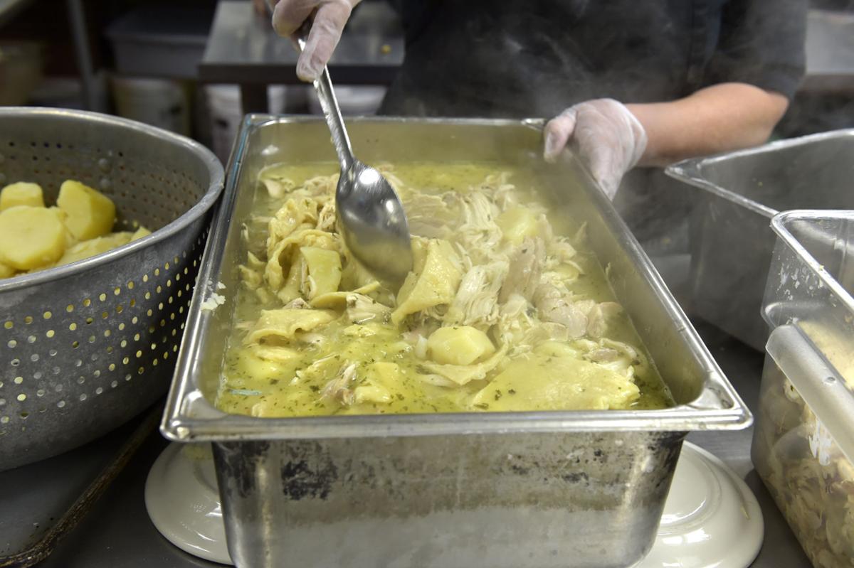 Discuss Pot pie in Lancaster County is comfort food, minus the crust