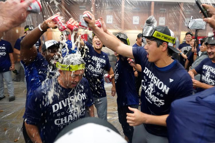 Clayton Kershaw and Dodgers celebrate 12th NL West title in last 13