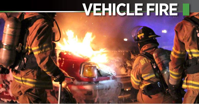 1 hospitalized after car catches fire under Route 283 overpass ...
