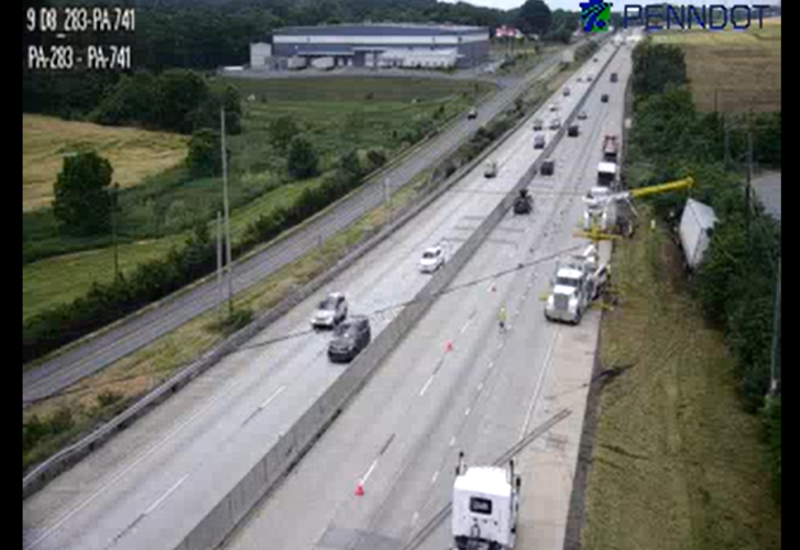 Route 283 Traffic delays cleared on Route 283 after tractor-trailer drives off ...