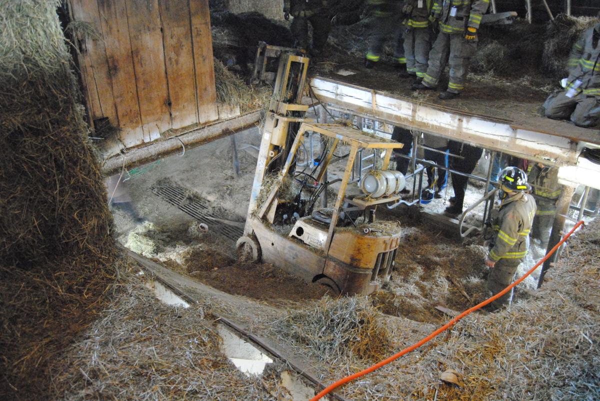 Firefighters Get Creative After Forklift Collapses Through Barn Floor In Salisbury Township Local News Lancasteronline Com