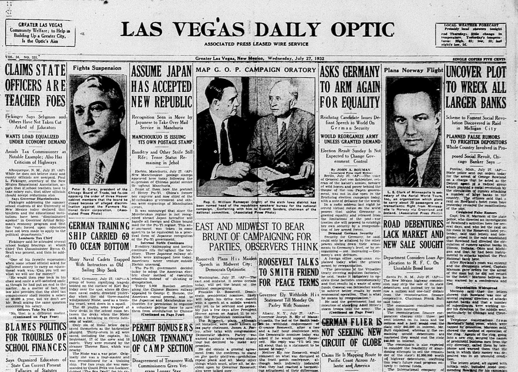 Old News July 25-July 31: Stories from the past 147 years