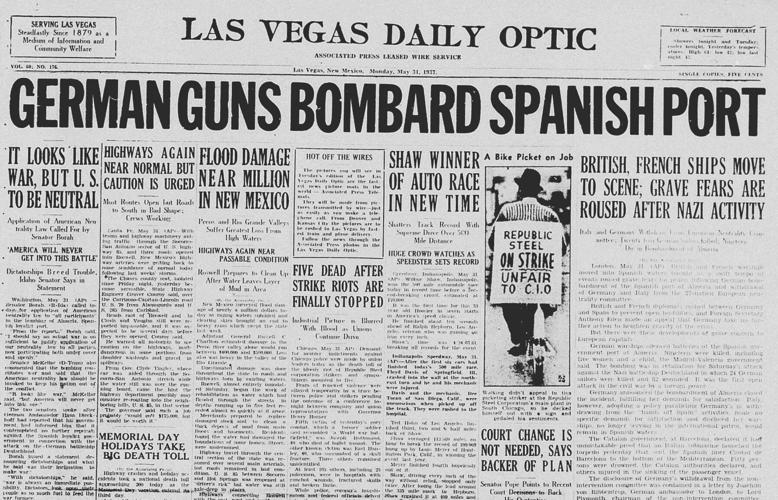 May 30, 1937 Front Page