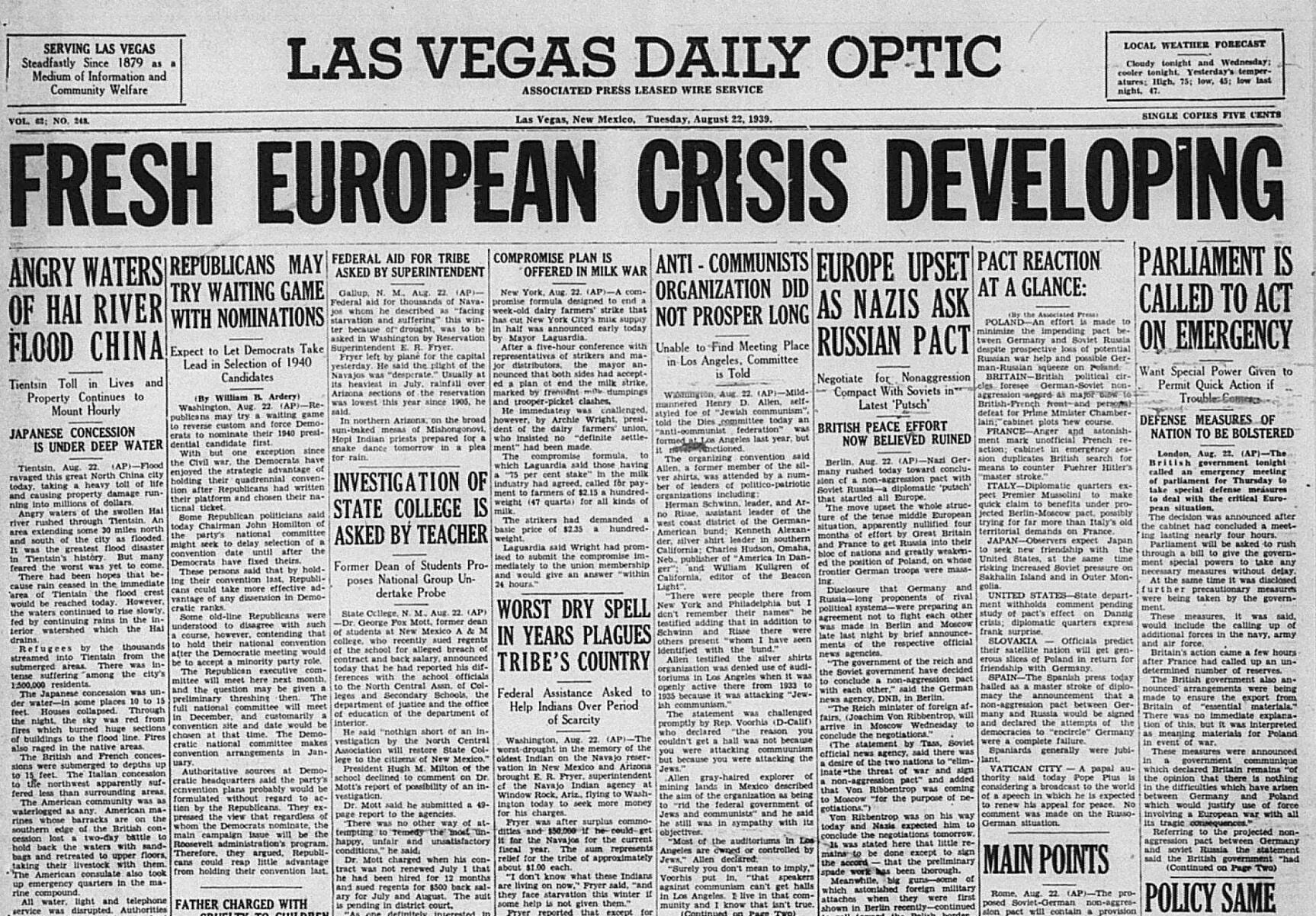 Old News Aug. 22-28: Stories from the past 147 years