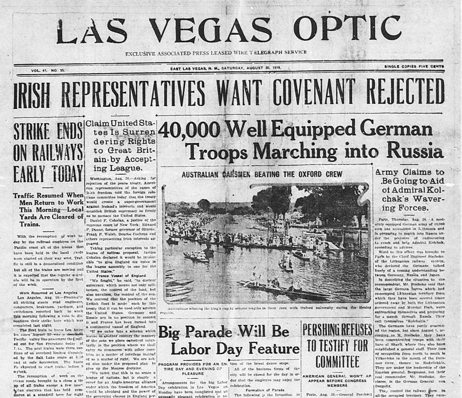 Old News Aug. 29-Sept. 4: Stories from the past 147 years