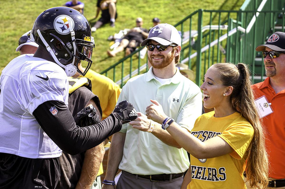 Fist bumps for fans