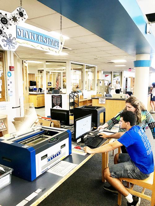 Greater Latrobe HS student learning with Makerspace