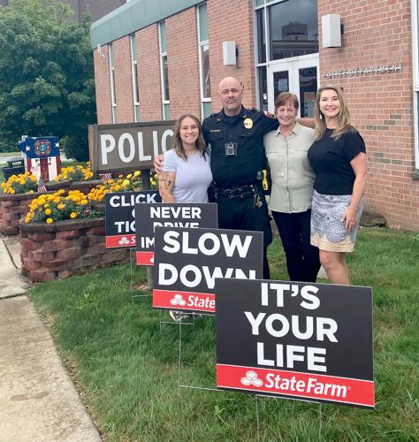 Youth traffic safety yard sign program